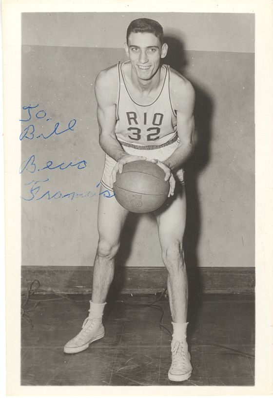 Bevo Francis RIO Grande College Signed AUTO SUPER RARE signed AUTO 1950-56 J.J.K. Copyart Postcard Rookie Card