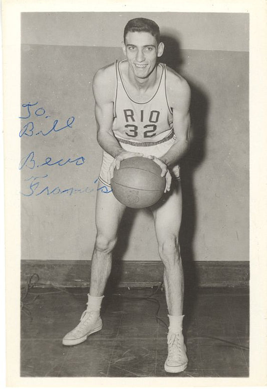 Bevo Francis RIO Grande College Signed AUTO SUPER RARE signed AUTO 1950-56 J.J.K. Copyart Postcard Rookie Card