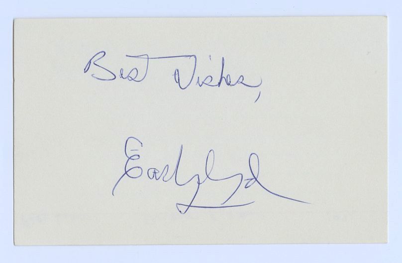 Earl Lloyd Basketball HOF 1st African-American to Play in NBA Game Signed AUTO 3x5 index card