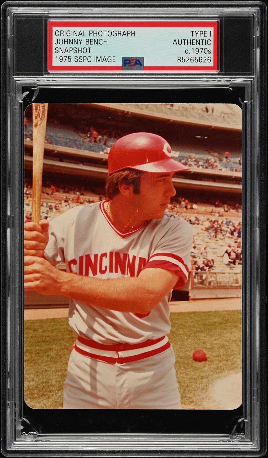 Johnny Bench 1975 SSPC #31 Baseball Card Image Original TYPE 1 Photo PSA/DNA