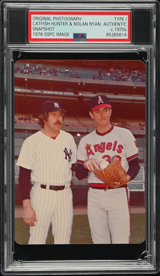 Catfish Hunter & Nolan Ryan 1975 SSPC Baseball Card #593 Image Original TYPE 1 Photo PSA/DNA