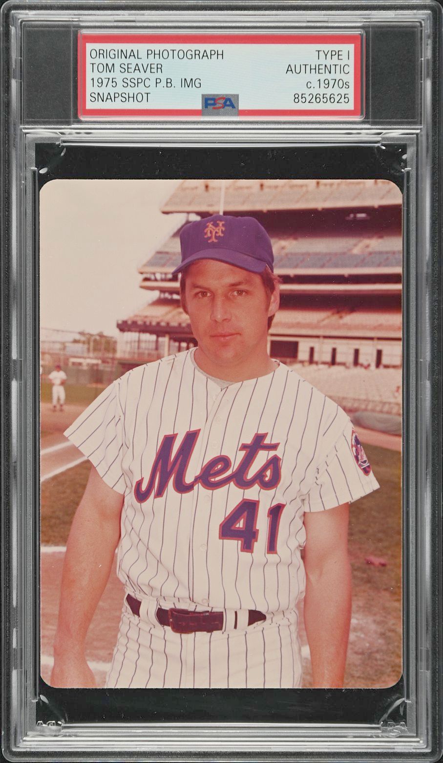 Tom Seaver 1975 SSPC Puzzle Back Baseball Card Image Original TYPE 1 Photo PSA/DNA