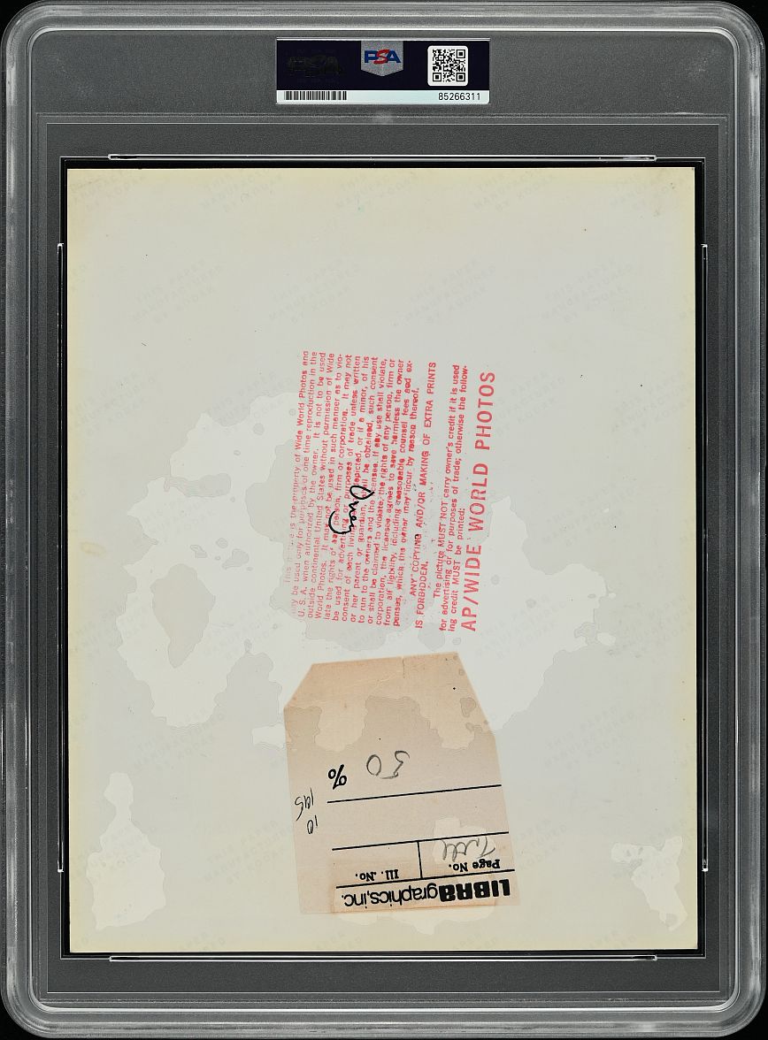 1985 NBA FINALS Championship Game Larry Bird vs. Kareem Abdul Jabbar PROOF Original TYPE 1 Photo PSA/DNA