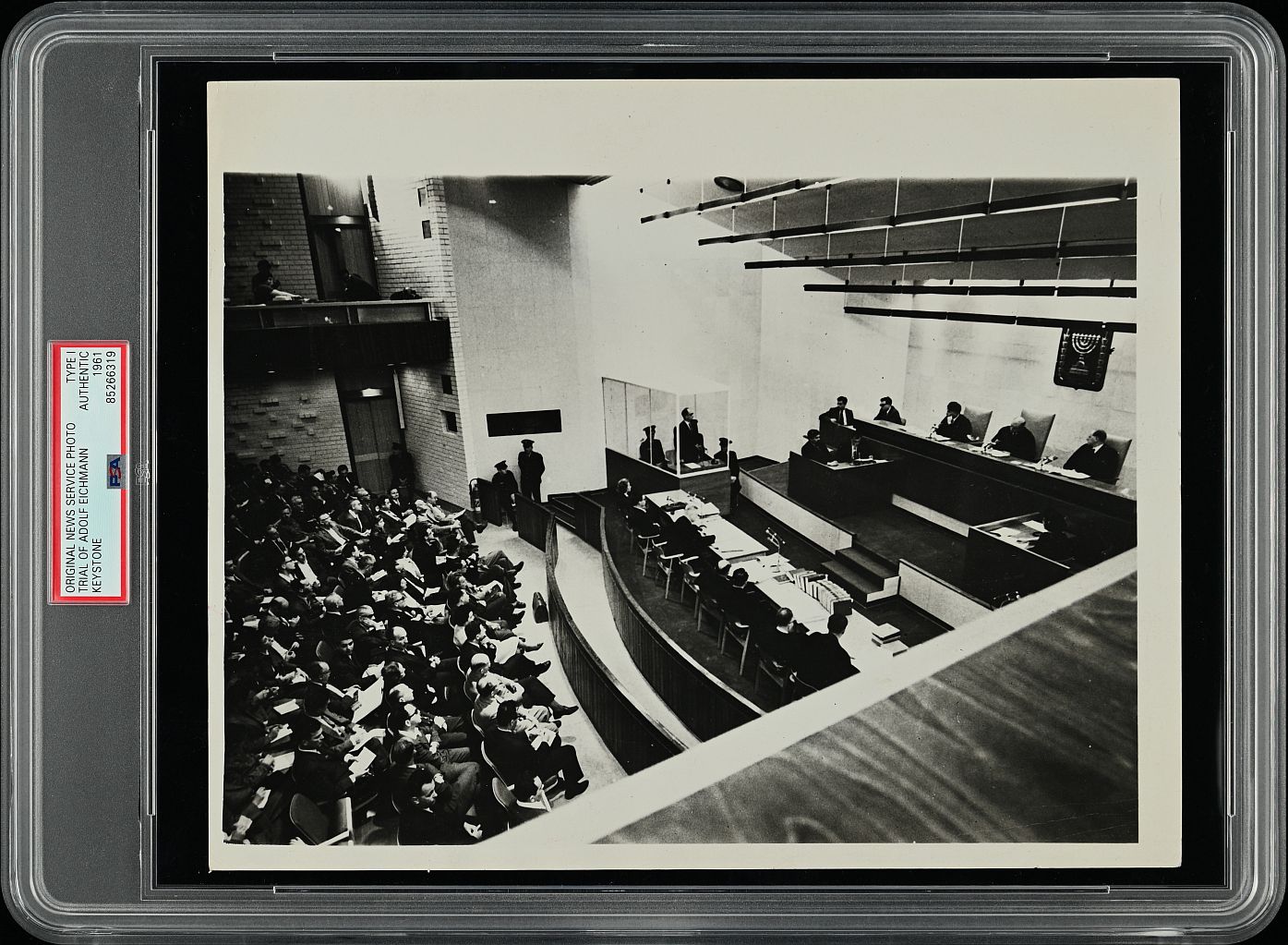 Incredible Historic "The Trial of Adolf Eichmann 1961" Original TYPE I Photo PSA/DNA