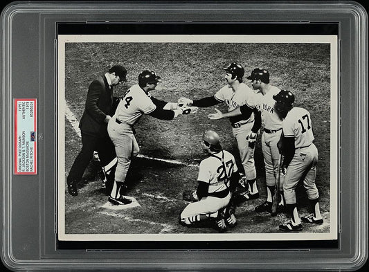 Yankees Boston Massacre Reggie Jackson, Mickey Rivers, Thurman Munson September 8, 1978 Original TYPE I Photo PSA/DNA