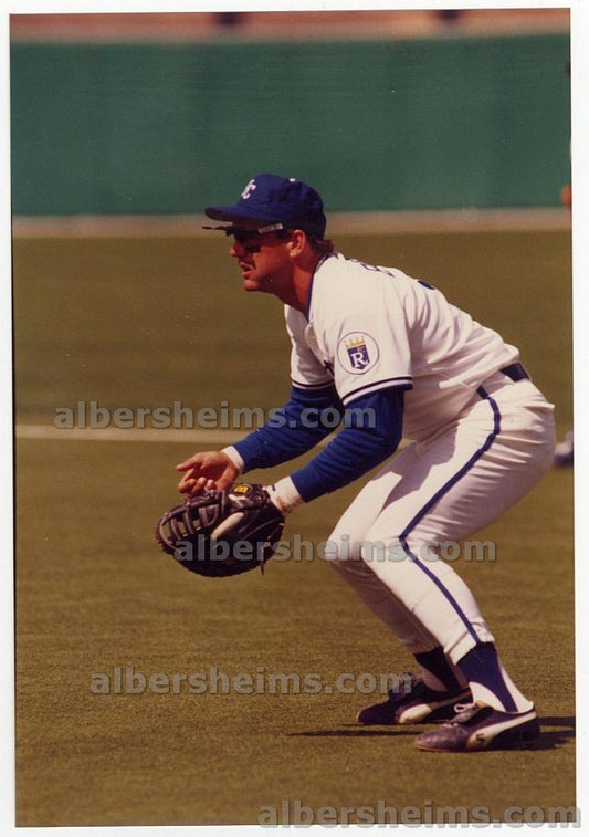 Late 1980s - Early 1990s George Brett Fielding Action K.C. Royals HOF Original Photo