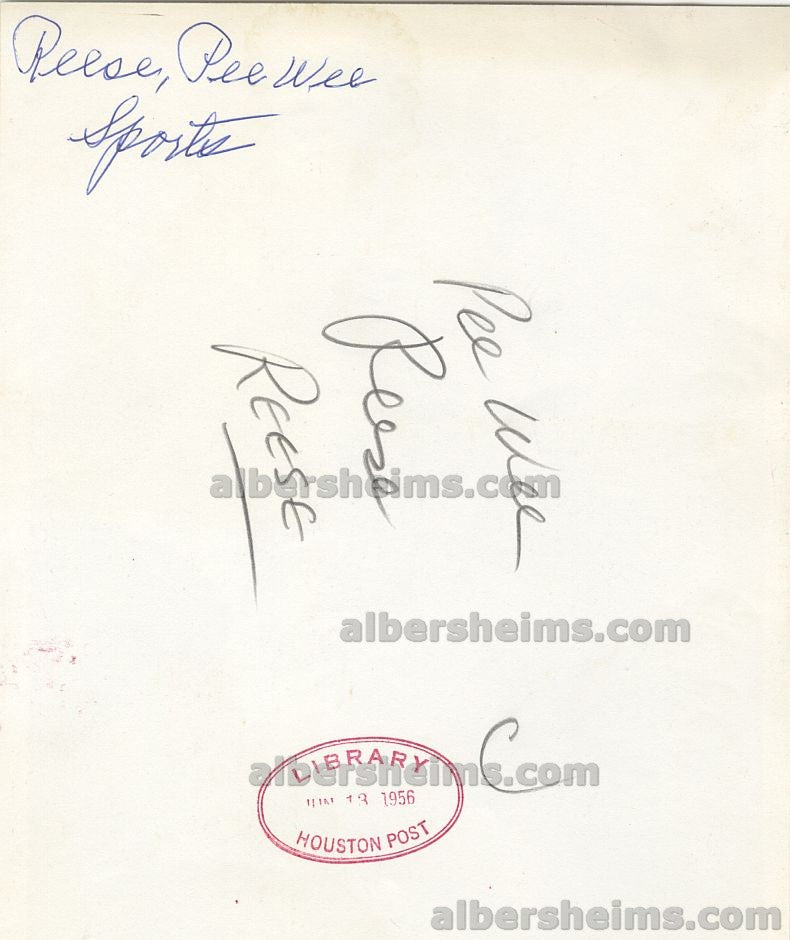 1956 Pee Wee Reese Brooklyn Dodgers Crystal Clear TYPE 1 Photo