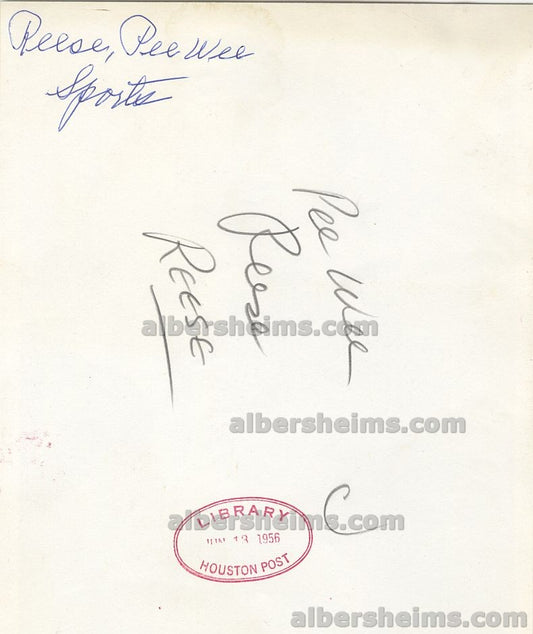 1956 Pee Wee Reese Brooklyn Dodgers Crystal Clear TYPE 1 Photo