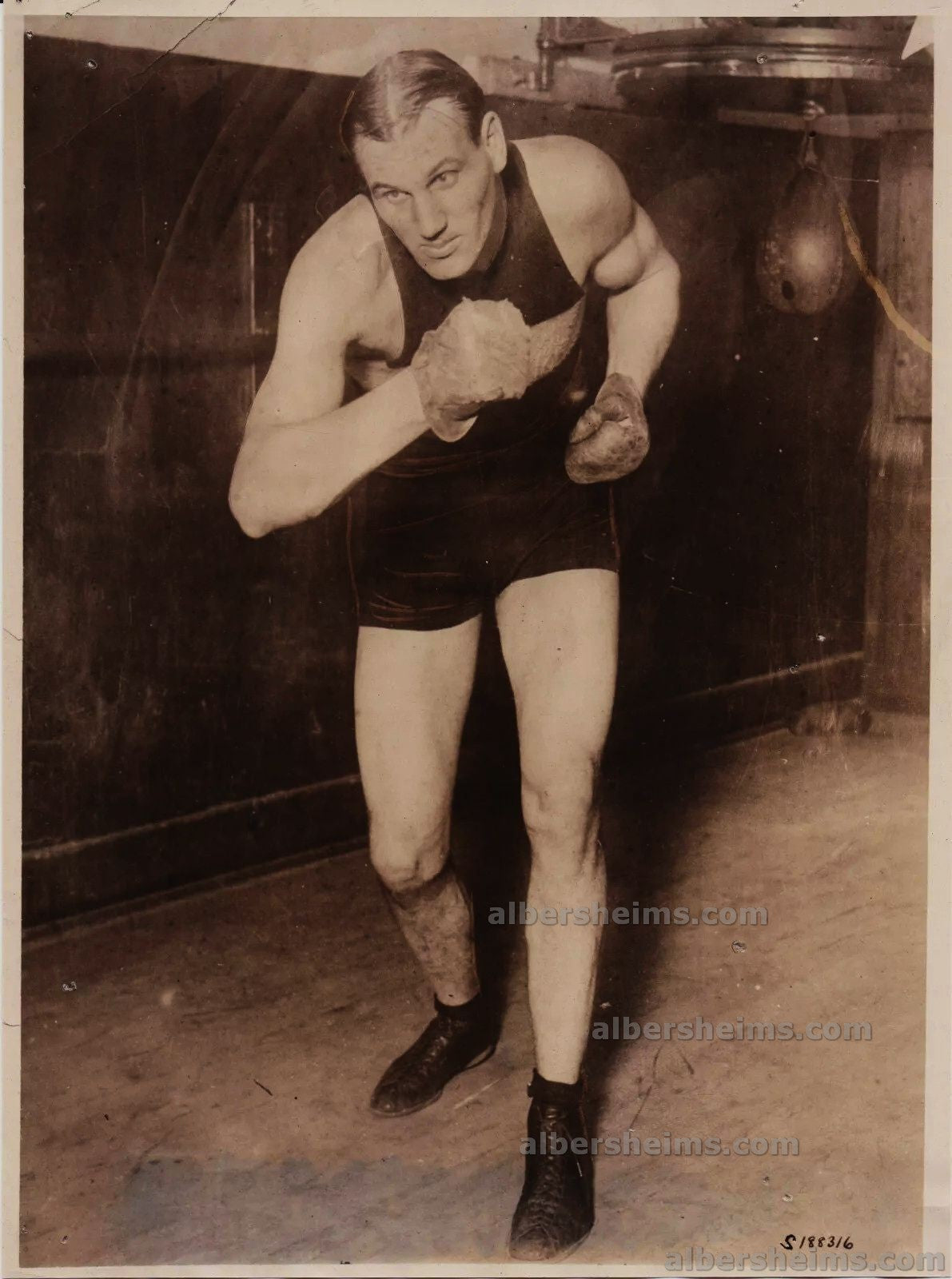 1915 Heavyweight Contender Fred Fulton Set to Fight Jess Willard Original TYPE I Photo