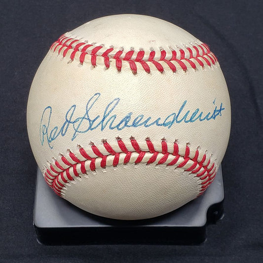 Red Schoendienst Single Signed AUTO ONL Baseball HOF St. Louis Cardinals JSA COA
