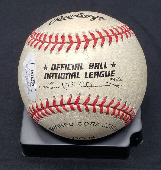 Red Schoendienst Single Signed AUTO ONL Baseball HOF St. Louis Cardinals JSA COA