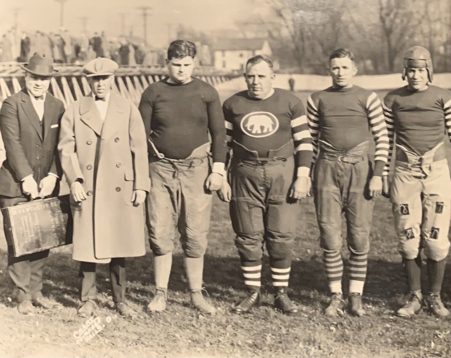 1924 Akron Indians Professional Football Team Panorama TYPE I Original Photo with African American NFL pioneer Sol Butler