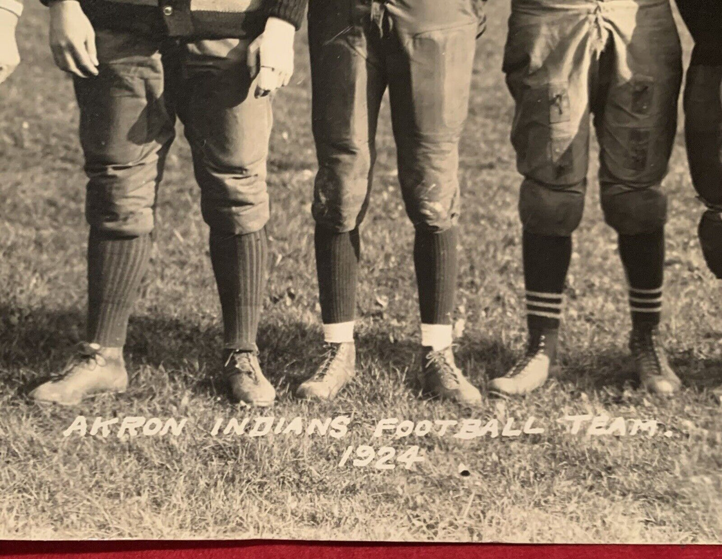1924 Akron Indians Professional Football Team Panorama TYPE I Original Photo with African American NFL pioneer Sol Butler