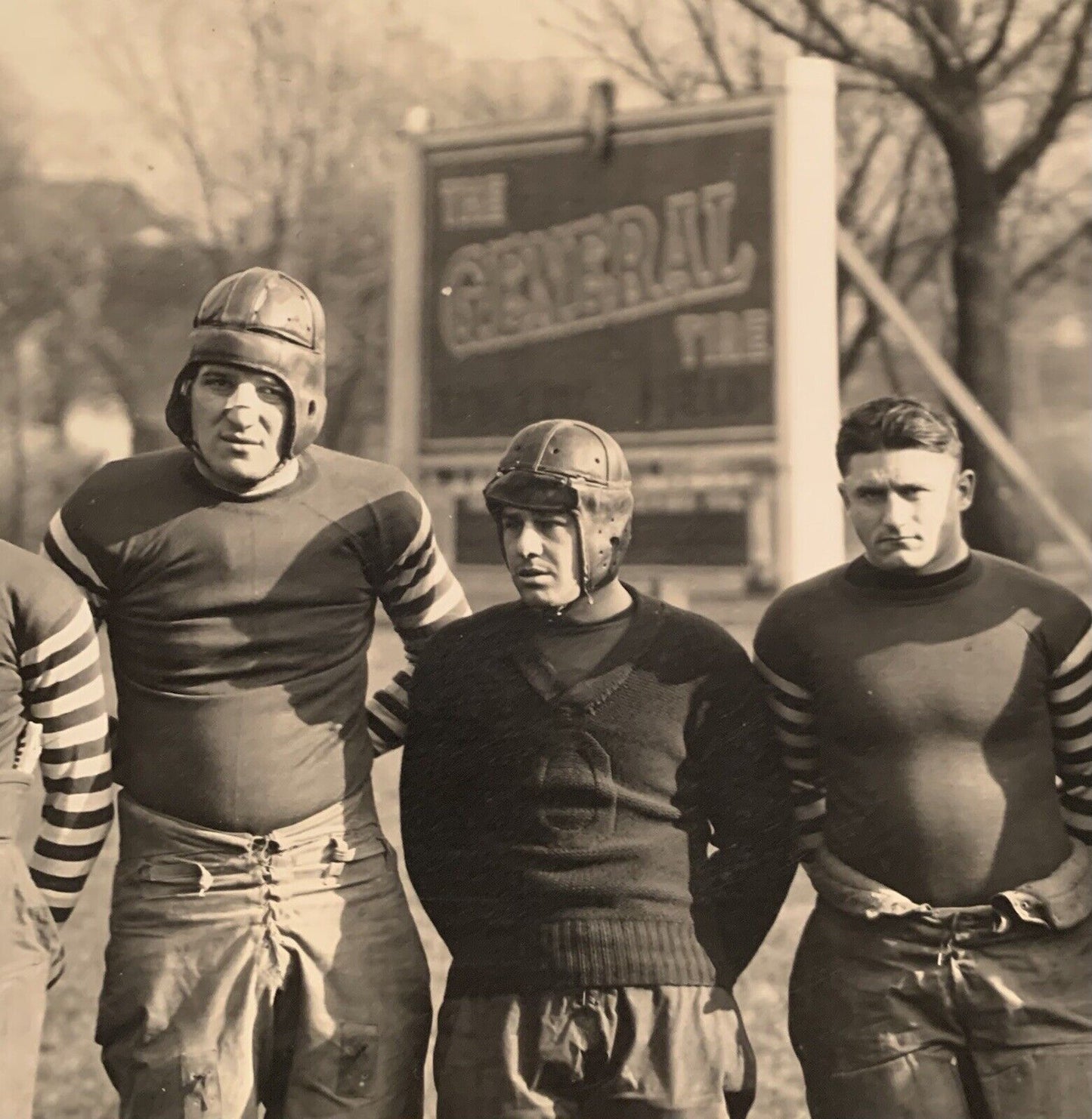 1924 Akron Indians Professional Football Team Panorama TYPE I Original Photo with African American NFL pioneer Sol Butler