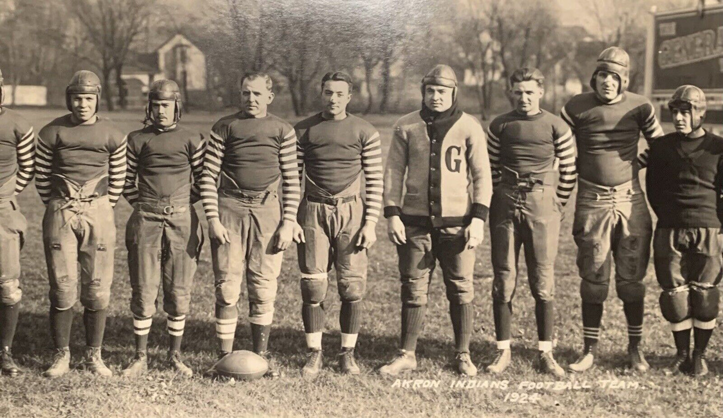 1924 Akron Indians Professional Football Team Panorama TYPE I Original Photo with African American NFL pioneer Sol Butler