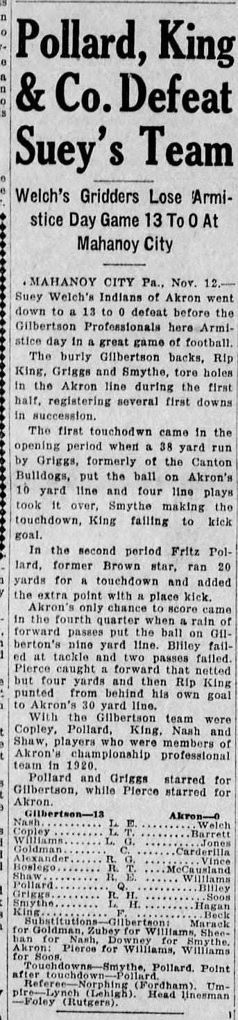 1924 Akron Indians Professional Football Team Panorama TYPE I Original Photo with African American NFL pioneer Sol Butler