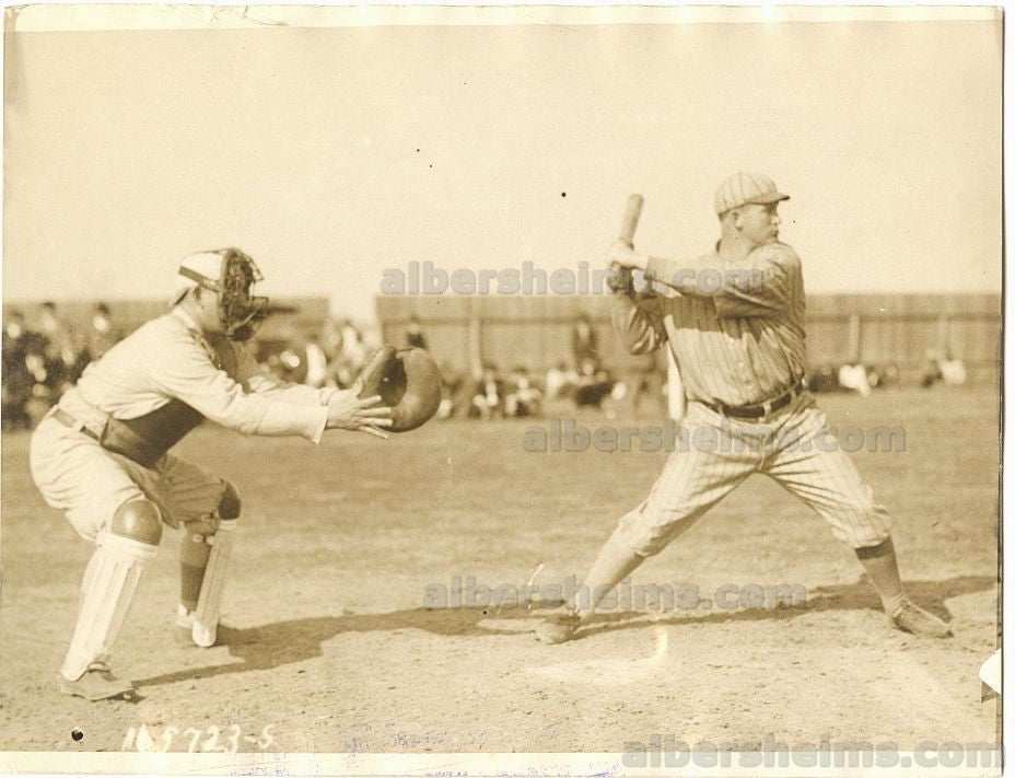 1914 Chief Meyers & Red Murray NY Giants Spring Training Original TYPE I Photo Card Image