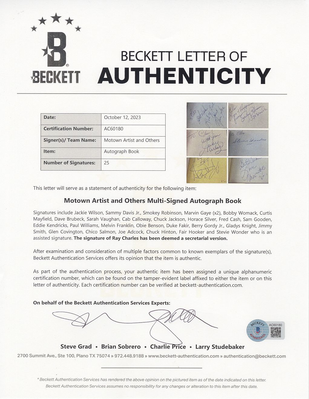 Cab Calloway Signed AUTO Album Page Jazz Legend Blues Brothers D.1994