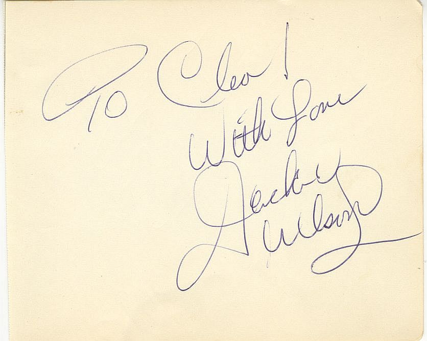 Jackie Wilson Signed AUTO Album Page Lonely Teardrops Rock N' Roll HOF D. 1984