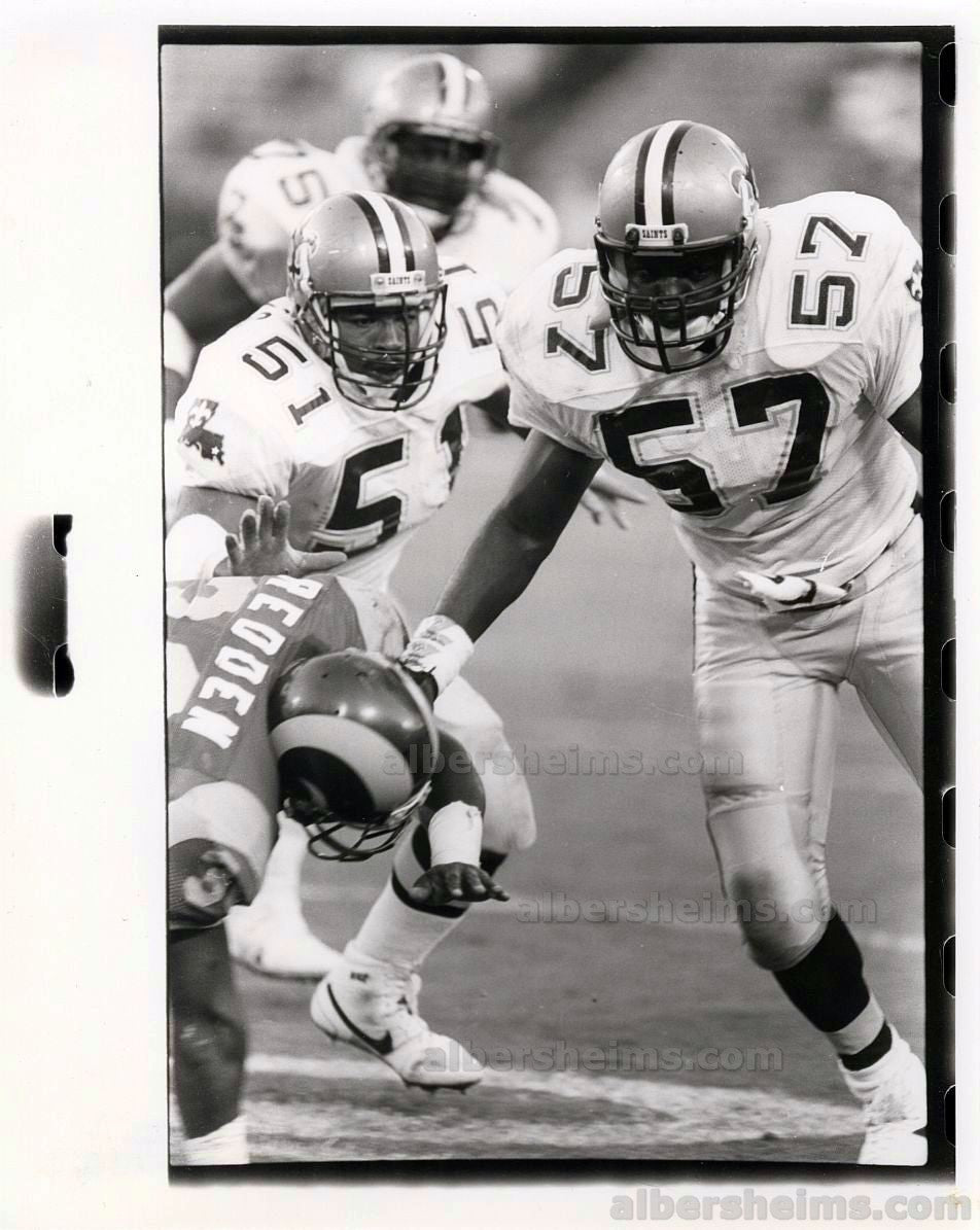 1986 Sam Mills & Rickey Jackson New Orleans Saints Future Hall of Famers TYPE I original photo