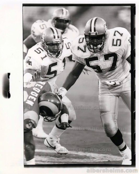 1986 Sam Mills & Rickey Jackson New Orleans Saints Future Hall of Famers TYPE I original photo