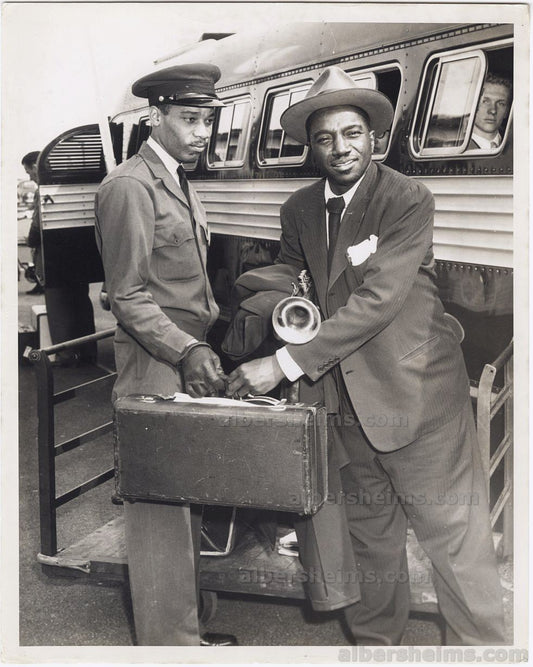 Hot Lips Page at Idlewild NYC 1949 Tour Bus Original Silver Gelatin TYPE I original Photo by Popsie