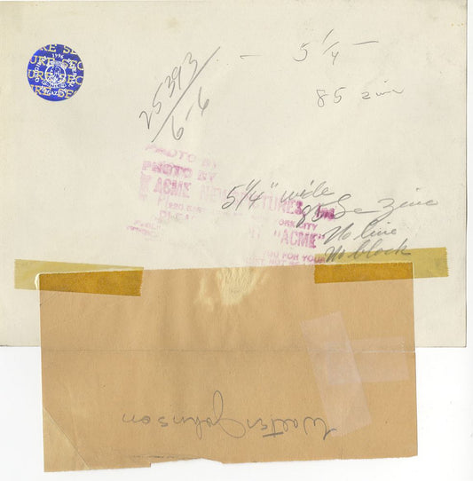 1934 Walter Johnson Hospitalized While Managing the Cleveland Indians Original TYPE I Photo