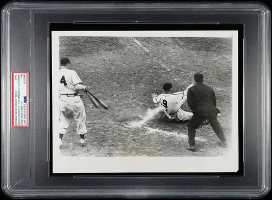 Enos Slaughter's "Mad Dash Home" 1946 World Series Original TYPE I Photo PSA/DNA
