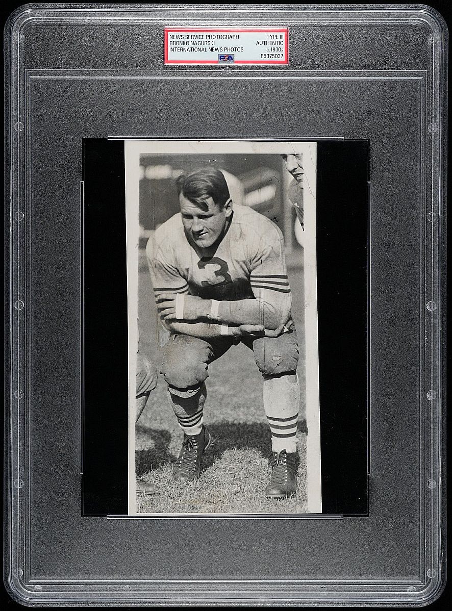 Bronko Nagurski 1930s Chicago Bears Original TYPE III Photo PSA/DNA