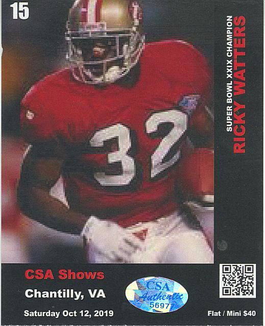 Ricky Watters Signed AUTO 8x10 Photo /w Great Inscriptions SF 49ers CSA Shows Holo & COA