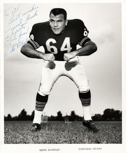 Mike Rabold Signed AUTO 8 x 10 Photo Chicago Bears Vikings D.1970 at age 33