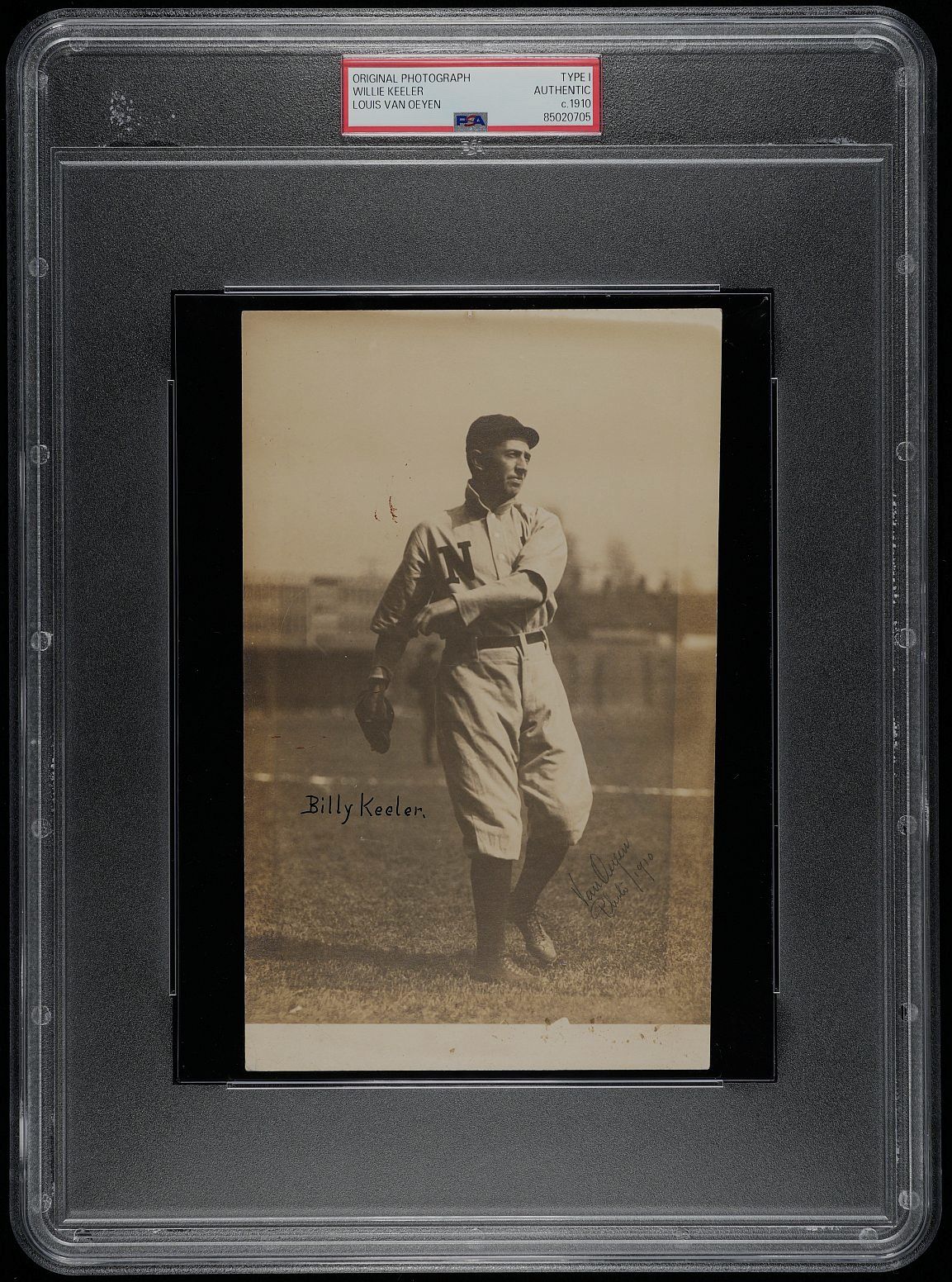 Baseball Hall of Famer Circa 1910 - Wee Willie Keeler Louis Van Oeyen Signed Original TYPE I Photo PSA/DNA