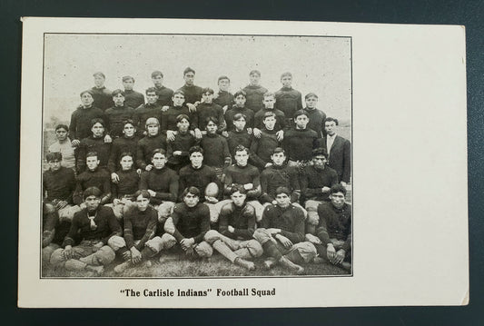 1906 Carlisle Indians Football Team Original Real Photo Postcard - Historical!!!!