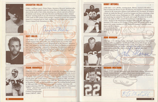 1997 Cleveland Browns Reunion Program Signed AUTO by 60 - Many Deceased