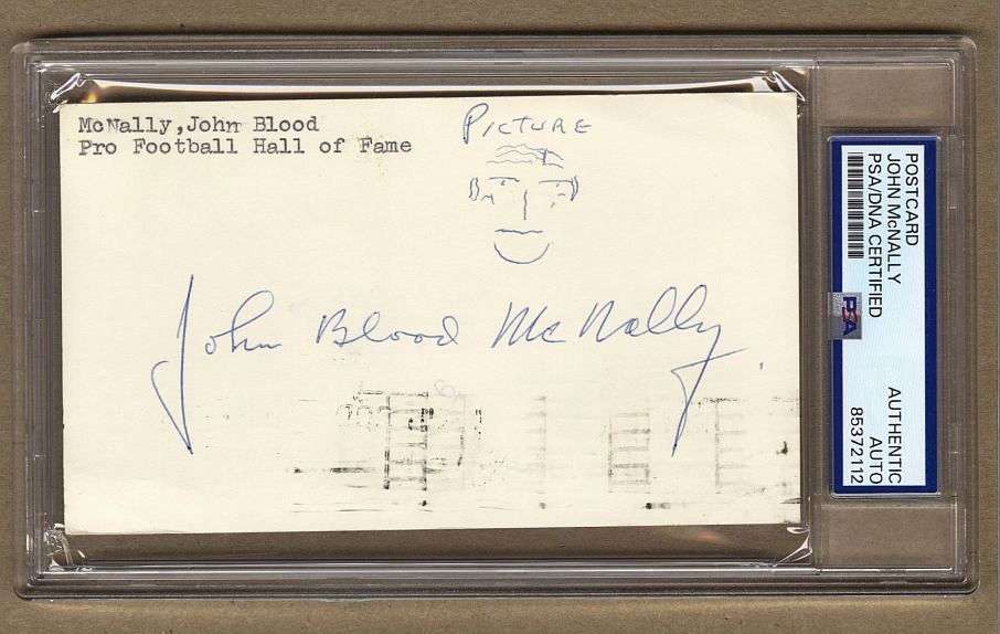 Johnny Blood McNally signed AUTO GPC Green Bay Packers Football Hall of Fame PSA/DNA
