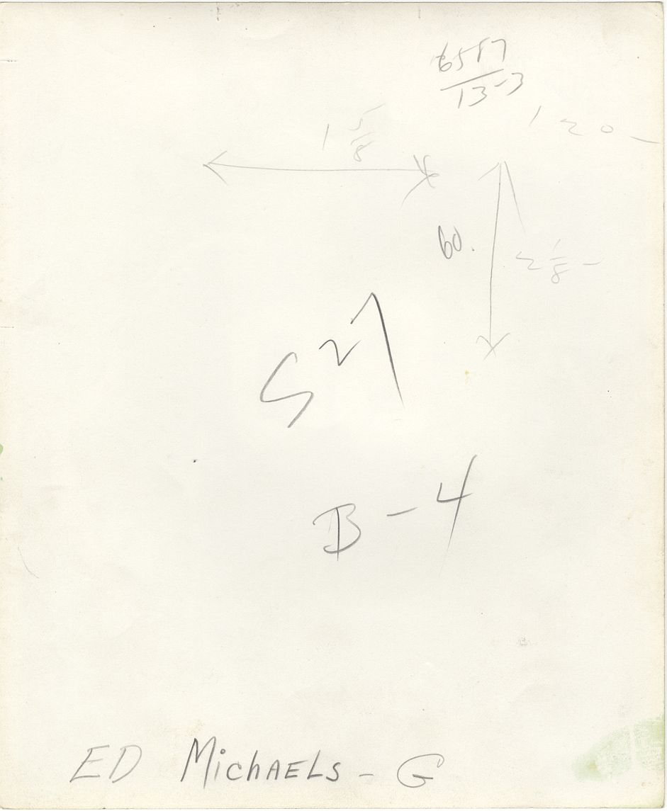 1945 Eddie Michaels Signed AUTO original TYPE I Photo Bears Redskins Eagles D.1976