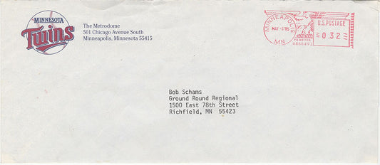 Kirby Puckett Signed AUTO letter on Twins letterhead from 1995 BAS LOA