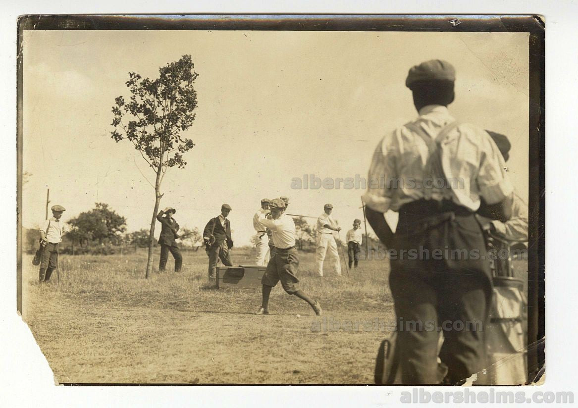 Golf Hall of Famer - Jerome Travers Driving on the Green 1910's Original TYPE I Photo