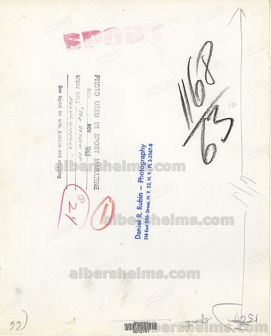1962 The Return of Frank Gifford New York Giants Original TYPE I Photo Published in Sport