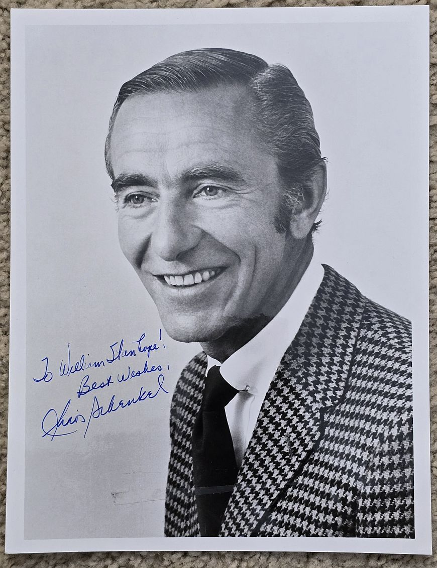 Chris Schenkel Legendary Sports Broadcaster Signed AUTO Photo