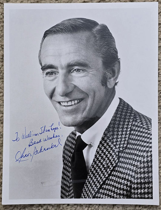 Chris Schenkel Legendary Sports Broadcaster Signed AUTO Photo