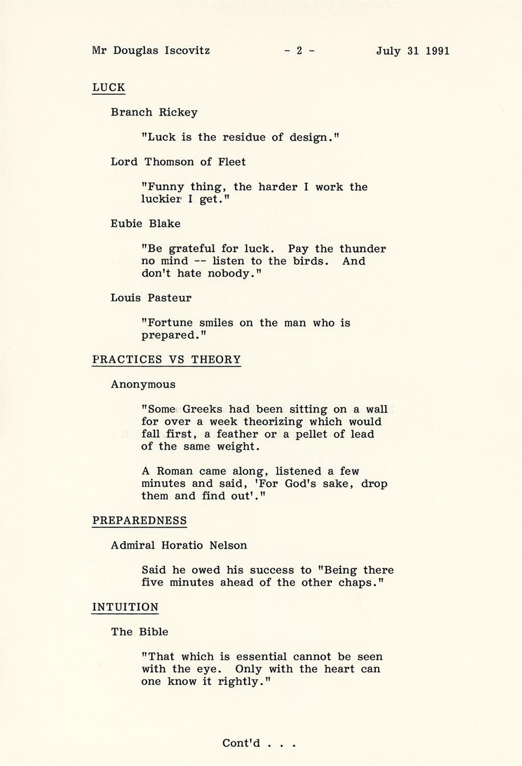 Jack Kent Cooke signed AUTO 4-page Letter with his SECRET TO SUCCESS Washington Redskins L.A. Kings Lakers Owner