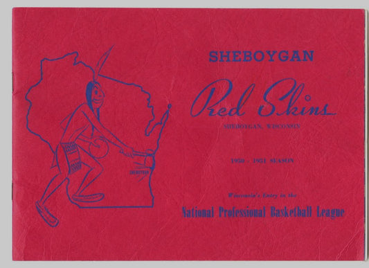 1950-51 SHEBOYGAN REDSKINS NPBL BASKETBALL TEAM SIGNED AUTO MEDIA GUIDE