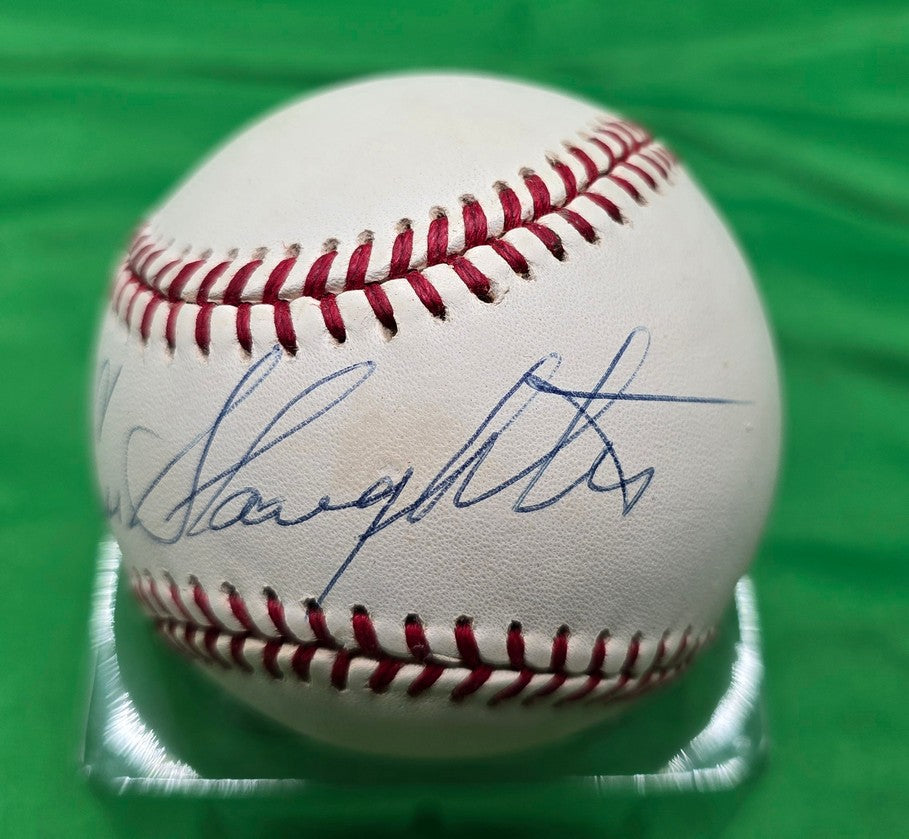 Enos Slaughter Single Signed AUTO ONL Baseball HOF St. Louis Cardinals JSA COA