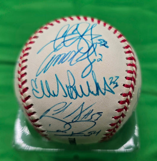 2001 Cleveland Indians Team Signed AUTO American League Baseball AL Central Champs /w 19 sigs