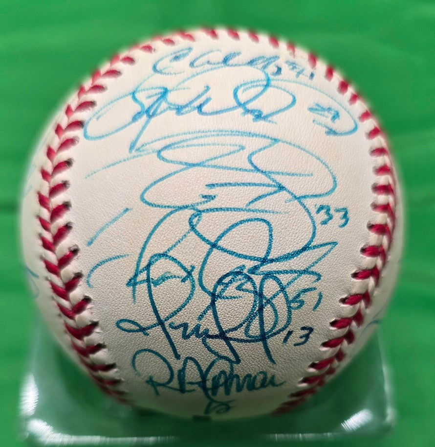 2001 Cleveland Indians Team Signed AUTO American League Baseball AL Central Champs /w 19 sigs