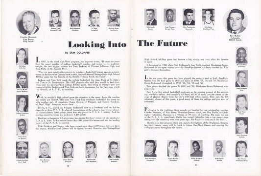 1960 East West College All-Star Game & NYC A.S. High School Game Basketball Program /w Connie Hawkins Jerry West Big O