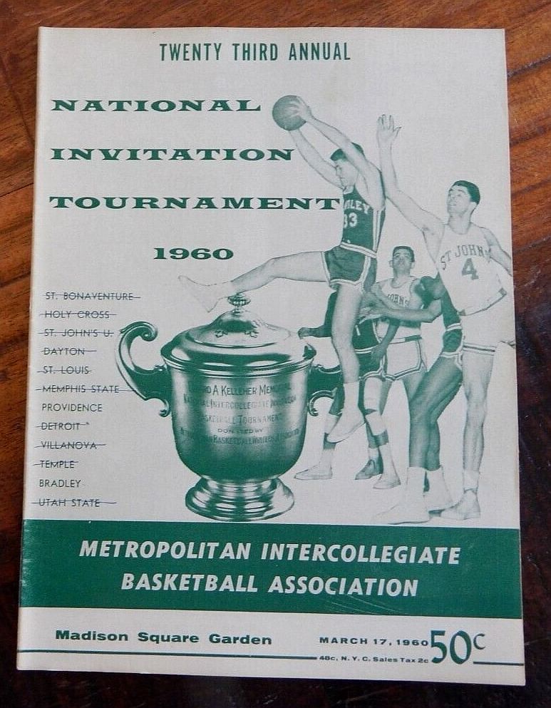 "The Spiked Orange Juice Game" March 17, 1960 Bradley vs. St. Bonaventure NIT Semi-Finals Ticket Stub & Program