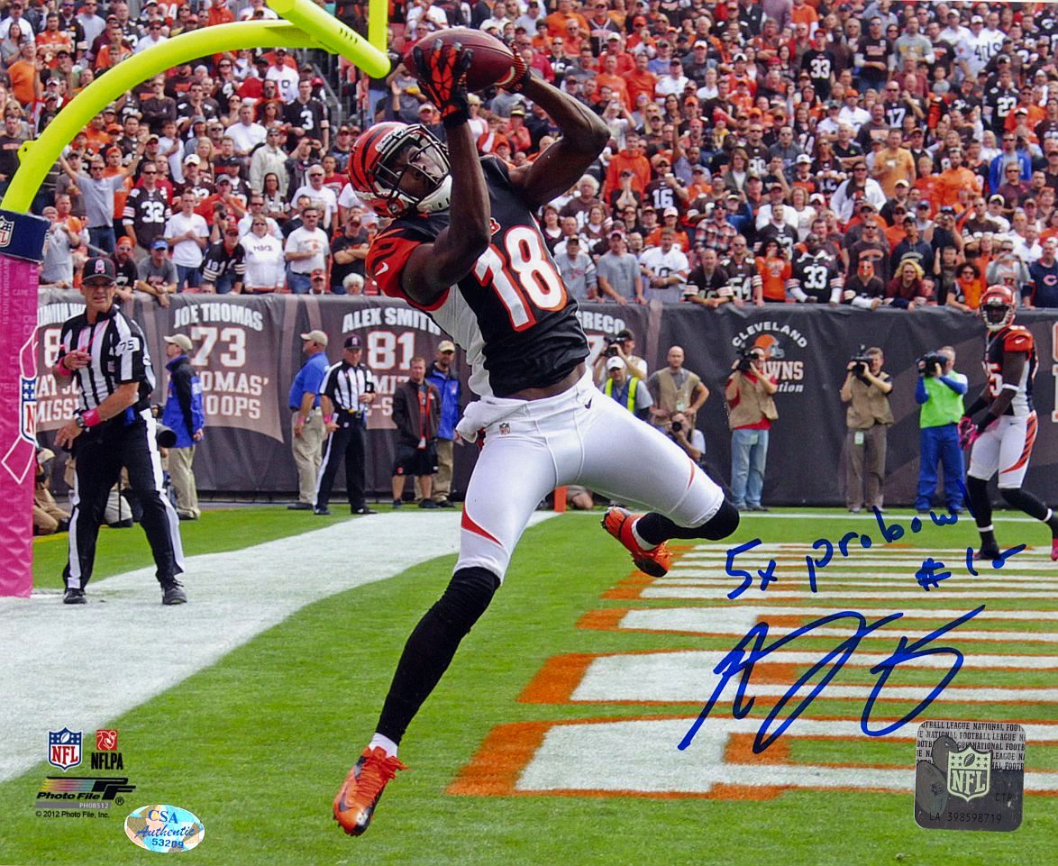 A.J. Green Signed AUTO 8x10 Photo Bengals /w Great Inscriptions CSA Show HOLO & COA