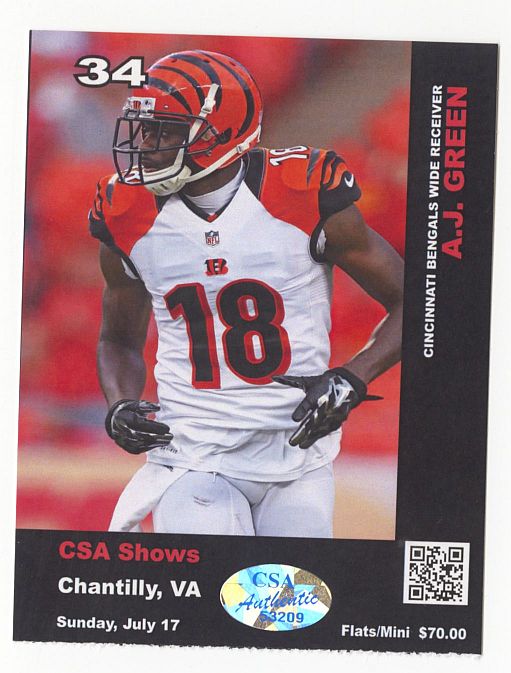 A.J. Green Signed AUTO 8x10 Photo Bengals /w Great Inscriptions CSA Show HOLO & COA